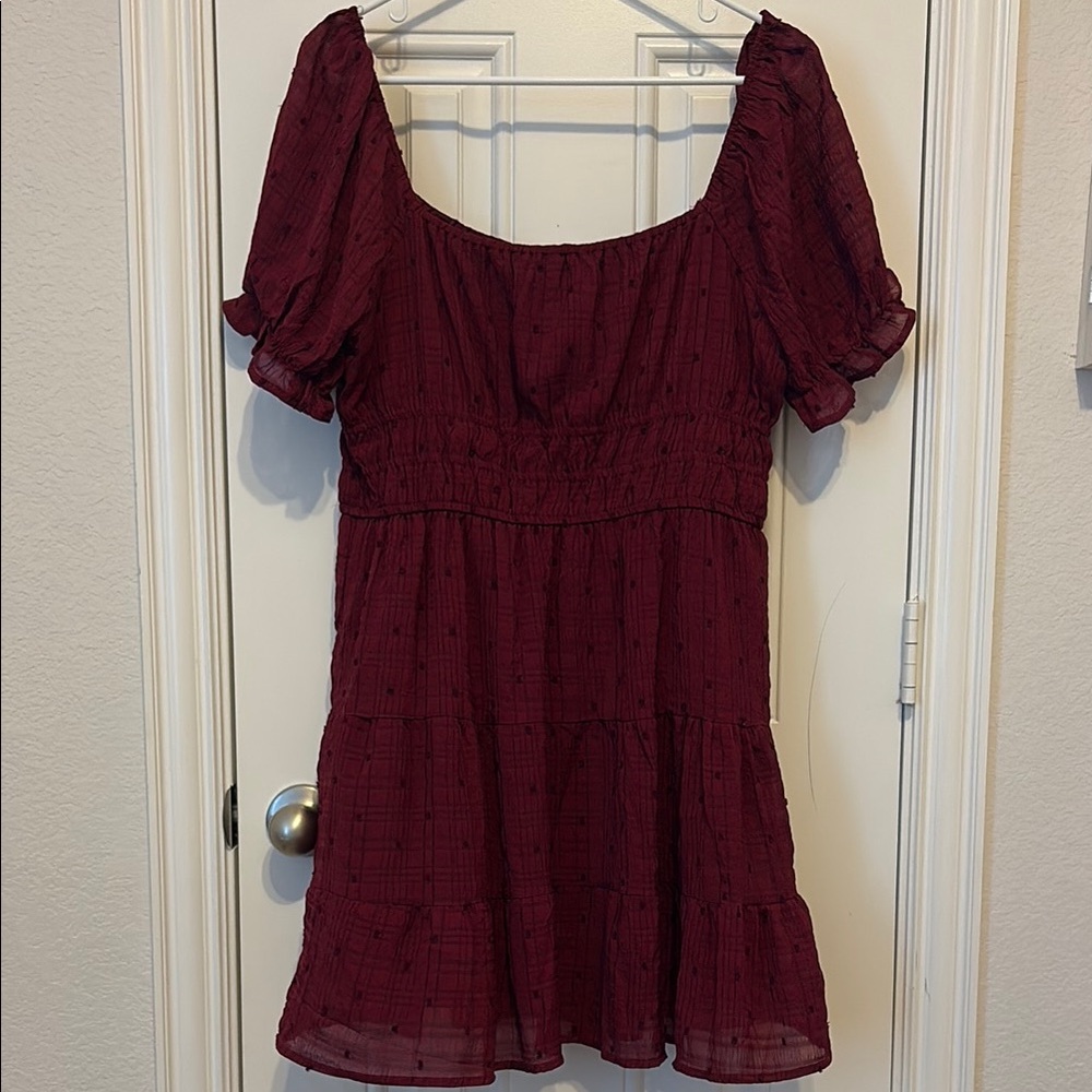 Miami Red Smocked Puff Sleeve Blouse